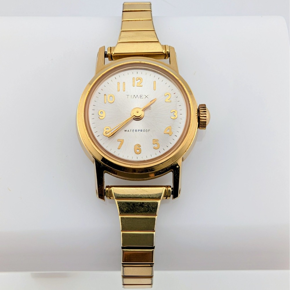 Vintage Timex Manual Wind Watch Speidel 10K Gold Filled Top Cap Expansion Band